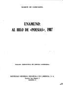 Portada de Unamuno, al hilo de Poesias, 1907