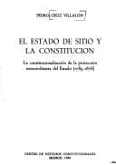 Portada de El estado de sitio y la Constitución