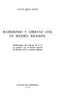 Portada de Matrimonio y libertad civil en materia religiosa