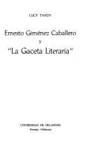 Portada de Ernesto Giménez Caballero y "La Gaceta Literaria" o la Generación del 27