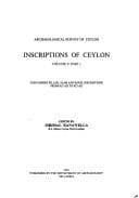 Portada de Inscriptions of Ceylon.