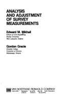 Portada de Analysis and adjustment of survey measurements