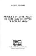 Portada de Análisis e interpretación de Don Juan de Castro de Lope de Vega