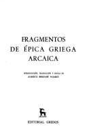Portada de Fragmentos de épica griega arcaica