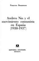 Portada de Andreu Nin y el movimiento comunista en España (1930-1937)