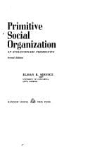 Portada de Primitive social organization: an evolutionary perspective
