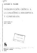Portada de Introducción crítica a la lingüística descriptica y comparada