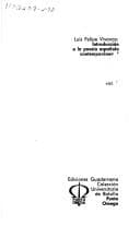 Portada de Introducción a la poesía española contemporánea