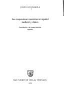 Portada de Las conjunciones concesivas en español medieval y clásico