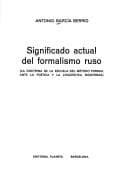 Portada de Significado actual del formalismo ruso