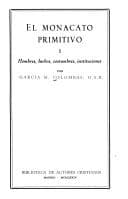 Portada de El monacato primitivo.