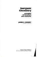 Portada de Inorganic chemistry; principles of structure and reactivity