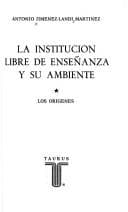 Portada de La institución libre de enseñanza y su ambiente.