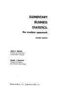 Portada de Elementary business statistics