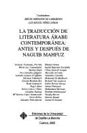 Portada de La traducción de literatura árabe contemporánea