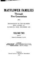 Portada de Mayflower families through five generations