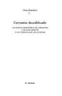 Portada de Cervantes Decodificado. Las Raices Verdaderas De Cervantes Y De Don Quijote Y Los Topicos Que Las Ocultan (Mr Dimensiones)
