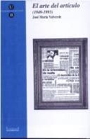 Portada de El Arte del Articulo 1949-1993 (Universitat de Barcelona)