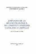 Portada de Jornades de la Secci Filolgica de l'Institut d'Estudis Catalans a Castell