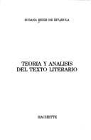 Portada de Teoría y análisis del texto literario