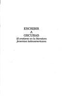 Portada de Escribir A Oscuras