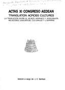 Portada de Actas XI Congreso AEDEAN: Translation across cultures : la traduccion entre el mundo hispanico y anglosajon