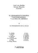 Portada de El Pensamiento español contemporáneo y la idea de América
