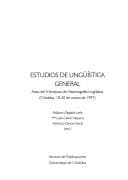 Portada de Estudios de linguistica general