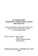Portada de El Romancero: Tradicion y pervivencia a fines del siglo XX