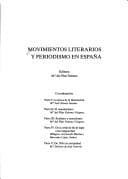Portada de Movimientos Literarios y Periodismo en España (Ciencias Informacion. Periodismo)