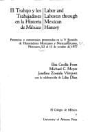 Portada de El trabajo y los trabajadores en la historia de México =