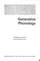 Portada de Generative phonology