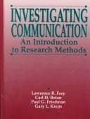 Portada de Investigating communication