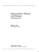Portada de Organization theory and design