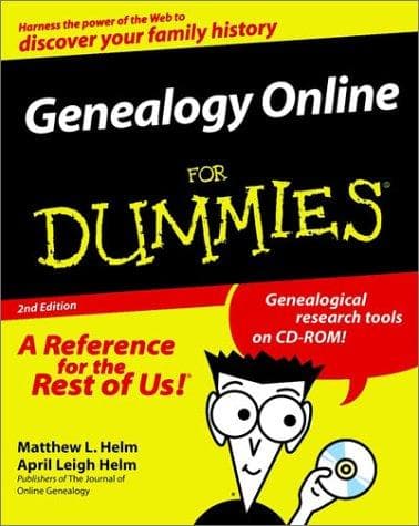 Portada de Genealogy online for dummies