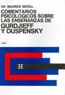 Portada de Comentarios Psicologicos sobre las ensenanzas de Gurdjieff and Ouspensky/ Psychological commentaries on the Teaching of Gurdjeff and Ouspensky
