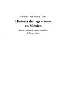 Portada de Historia del agrarismo en México
