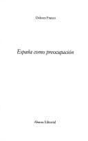 Portada de España Como Preocupacion (Libros Singulares (Ls))