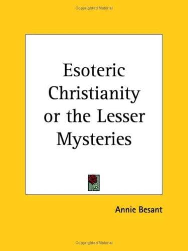 Portada de Esoteric Christianity or the Lesser Mysteries