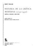 Portada de Historia de La Critica Moderna ( 1750-1950) Vol. V