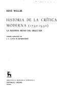 Portada de Historia de La Critica Moderna ( 1750-1950) Vol IV