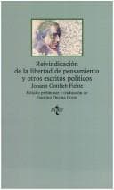 Portada de Reivindicacion de La Libertad de Pensamiento