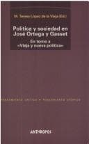 Portada de Política y sociedad en José Ortega y Gasset