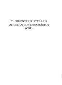 Portada de Comentario Literario de Textos Contemporaneoos