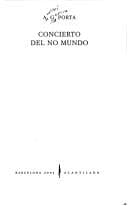 Portada de Concierto del No Mundo