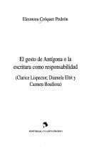 Portada de El gesto de Antígona o la escritura como responsabilidad