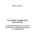 Portada de El español tradicional de La Palma