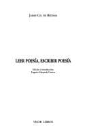 Portada de Leer poesía, escribir poesía