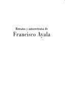 Portada de Retratos y autorretratos de Francisco Ayala