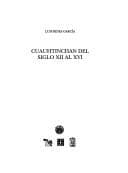 Portada de Cuauhtinchan del siglo XII al XVI